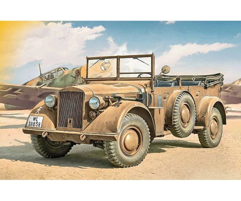 Italeri 1:35 Kfz.12 Horch 901 typ 40 Frühe Ausf. Plastik Modellbau