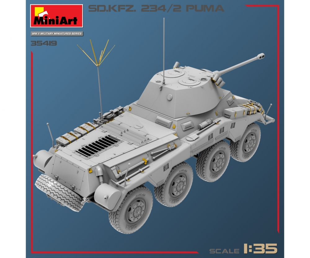 MiniArt 1_35 Sd_Kfz.234_2 Puma Plastik Modellbausatz - RC-Zubehoer