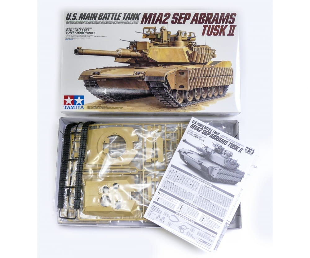 Tamiya U.S. Panzer M1A2 SEP Abrams TUSK II 1:35 Plastik Modellbau Militär Bausatz