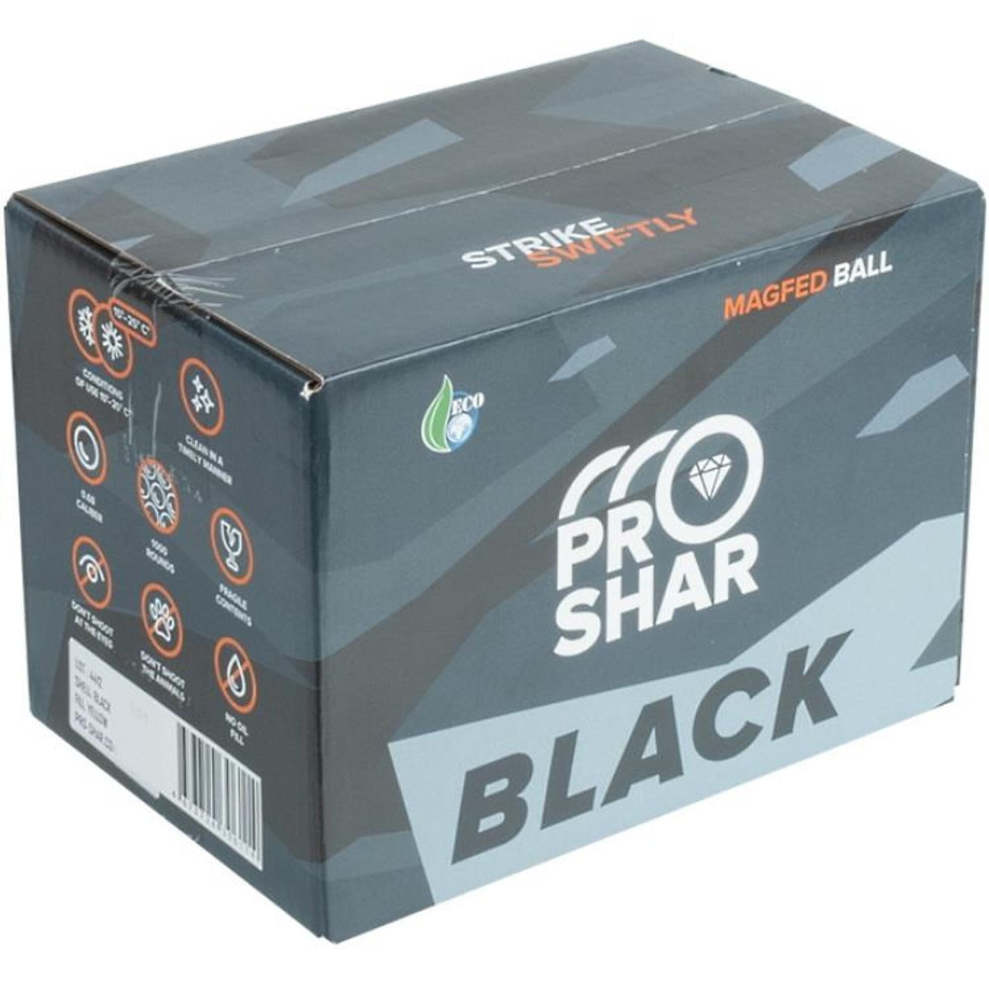 Pro-Shar Black MagFed Paintballs .68 Kaliber 500 Stueck Gelbe Fuellung