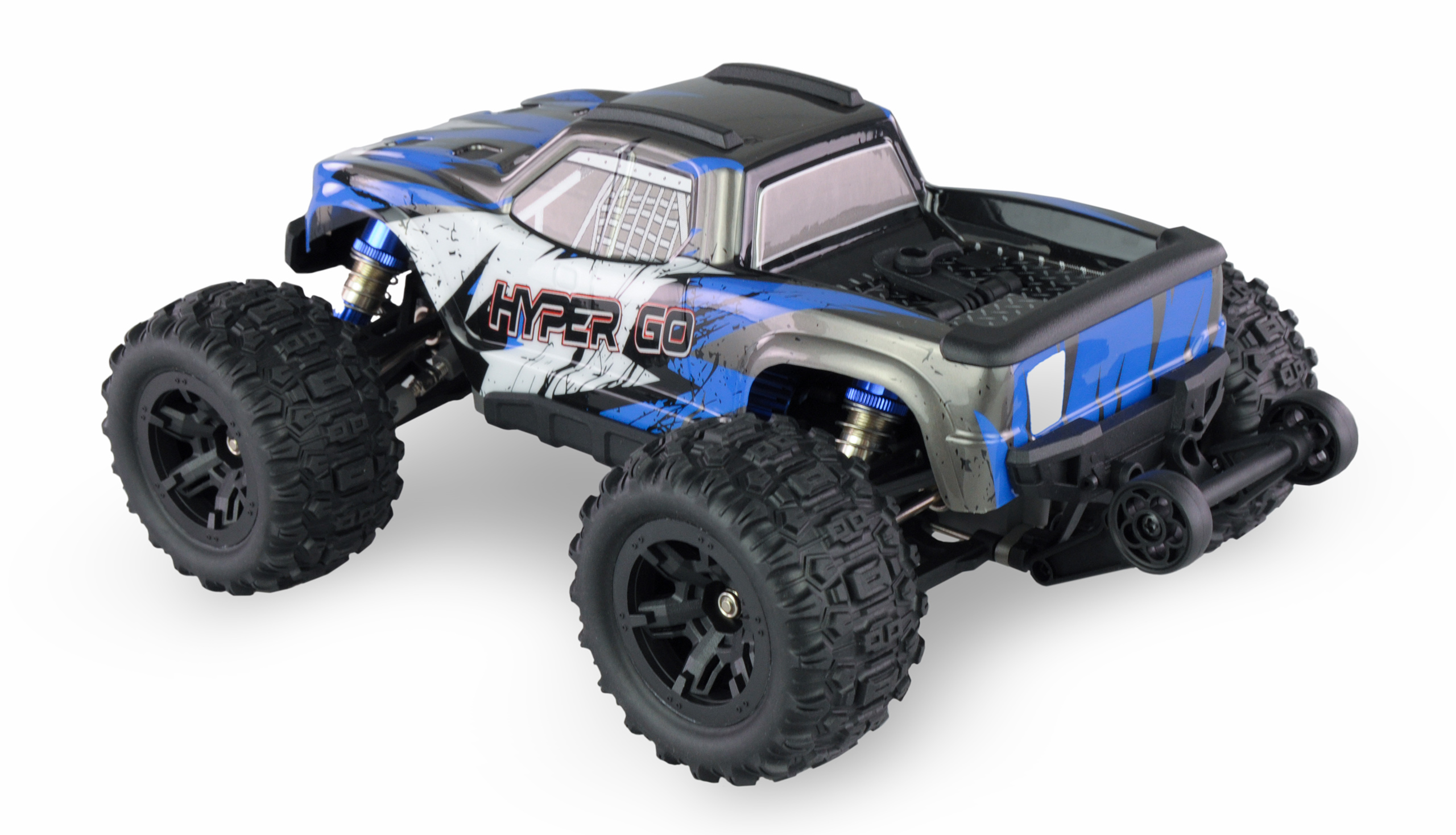 Amewi Hyper GO Monstertruck 4WD GPS 1_16 RTR – Brushed_ Wheelie-Modus_ LED-Beleuchtung
