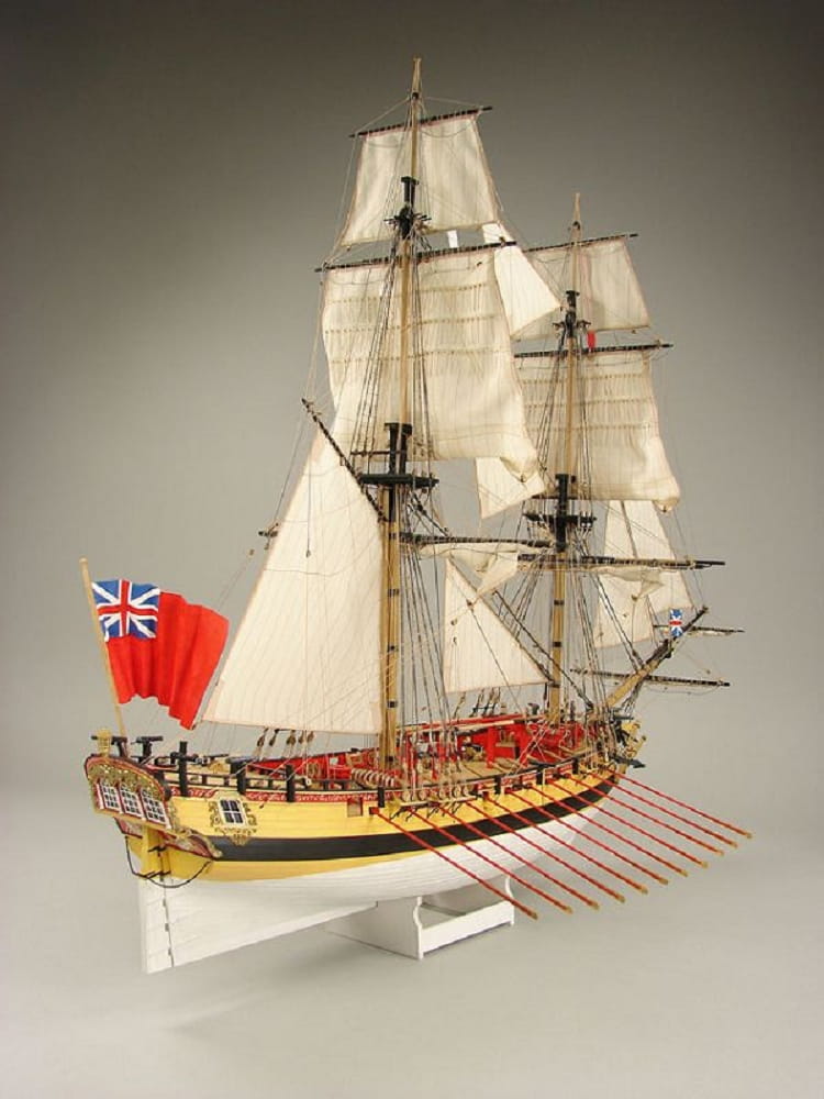 HMS WOLF 1752 Laser-Cut Modellbausatz 1_72 Schiffsmodell Bausatz