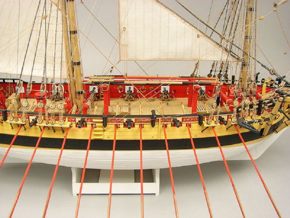 HMS WOLF 1752 Laser-Cut Modellbausatz 1_72 Schiffsmodell Bausatz