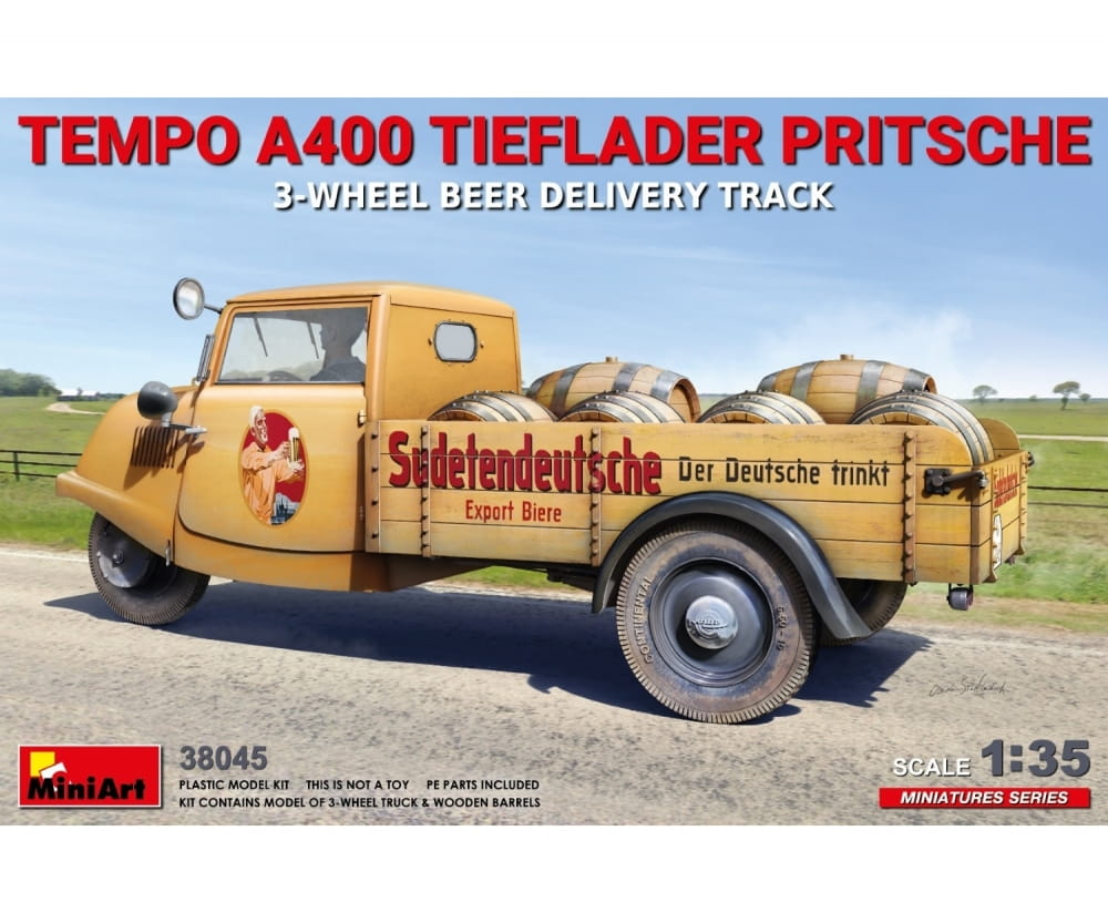 MiniArt 1:35 Tempo A400 Bier-Lieferwa Plastik Modellbausatz