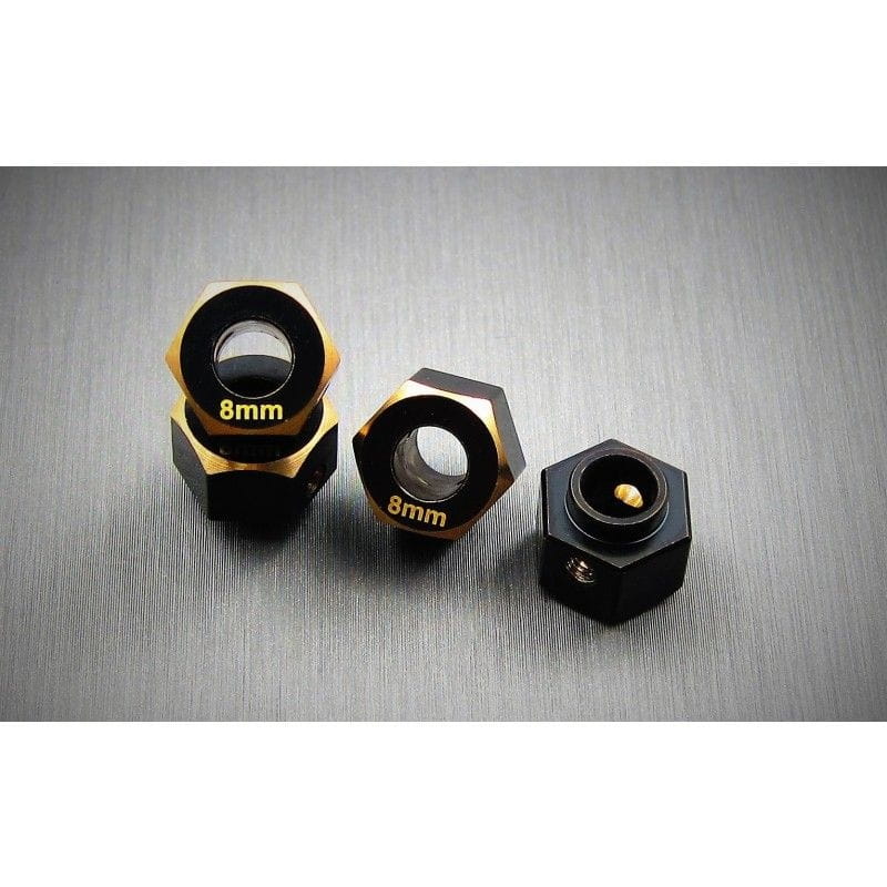 SAMIX Messing Hex Adapter 8mm schwarz fuer Traxxas TRX4 - 6 - RC-Zubehoer