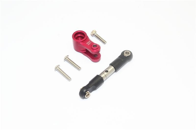GPM Alu Servohorn 25T mit Lenkstange rot fuer Traxxas MAXX - RC-Zubehoer