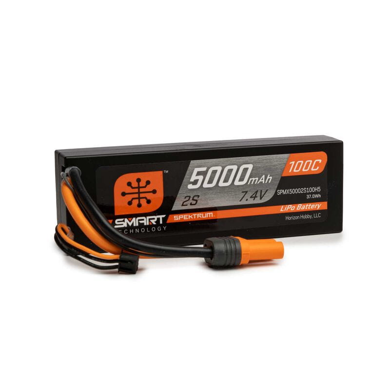 Spektrum Lipo Akku 5000mAh 2S 7.4V 100C Smart Hardcase IC5