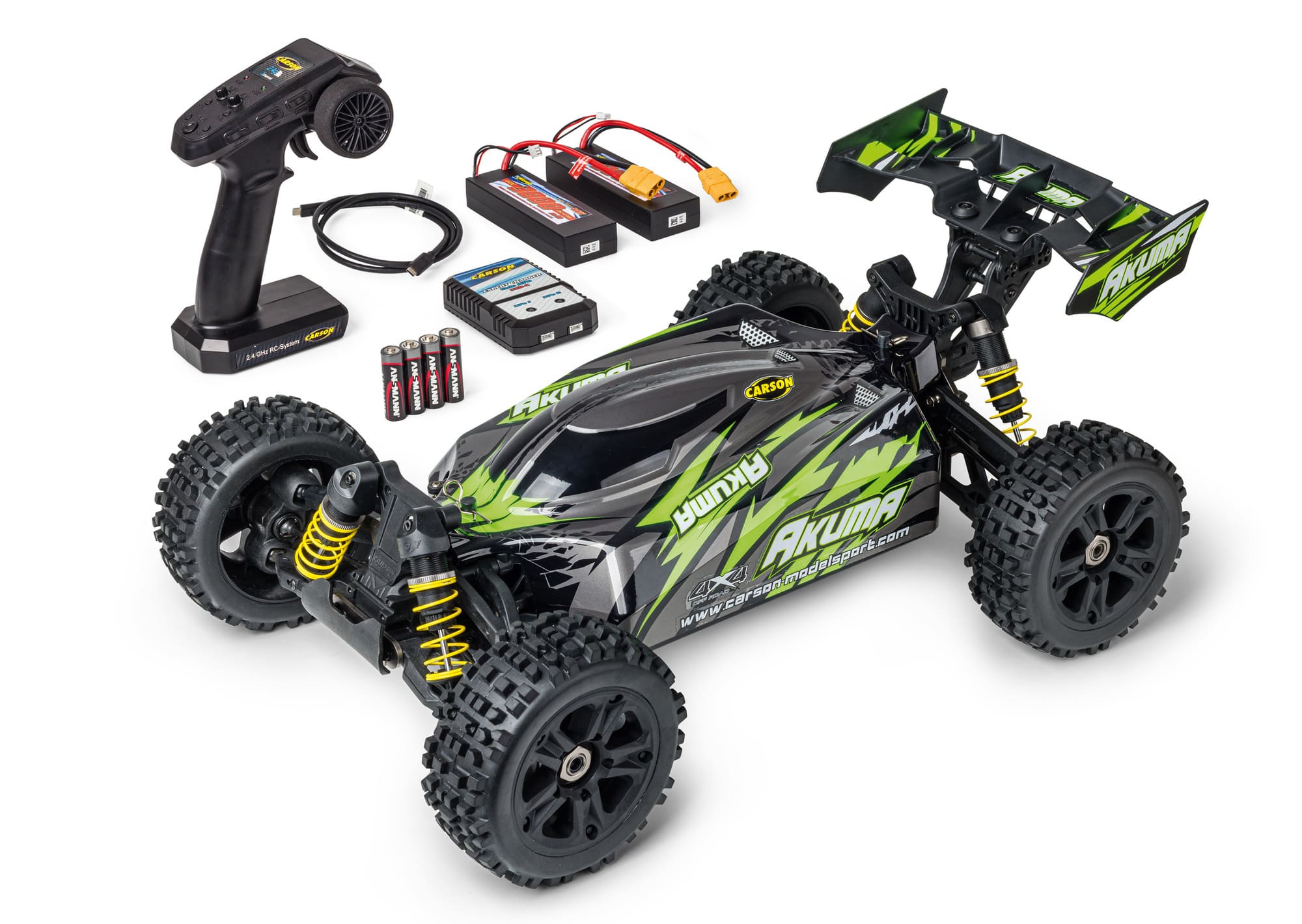Carson 1_8 Akuma Buggy 4WD 100% RTR gruen Modell