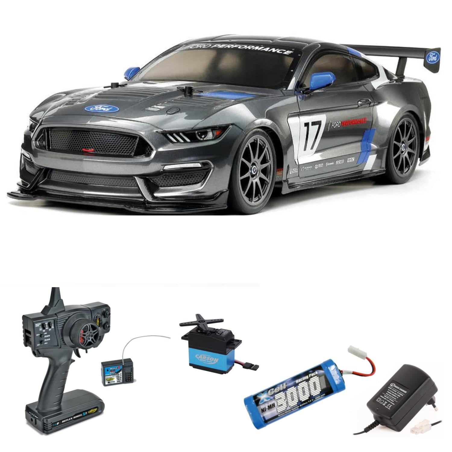 Tamiya RC Ford Mustang GT4 1:10 2,4Ghz Komplett Set