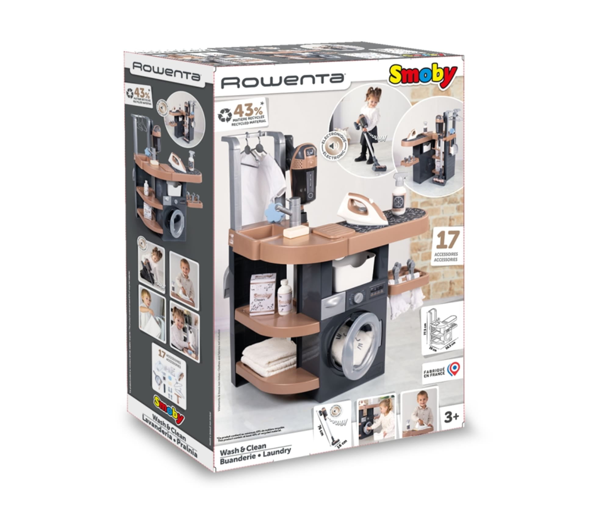 Smoby Rowenta Haushalts-Set Waschkueche