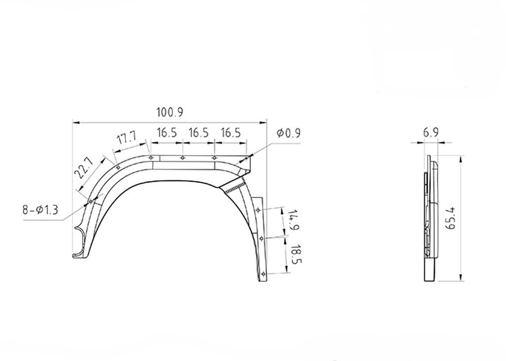 Lesu 1_14 Kotfluegelverbreiterung fuer MAN TGS Fahrerhaus 14502 - RC-Zubehoer
