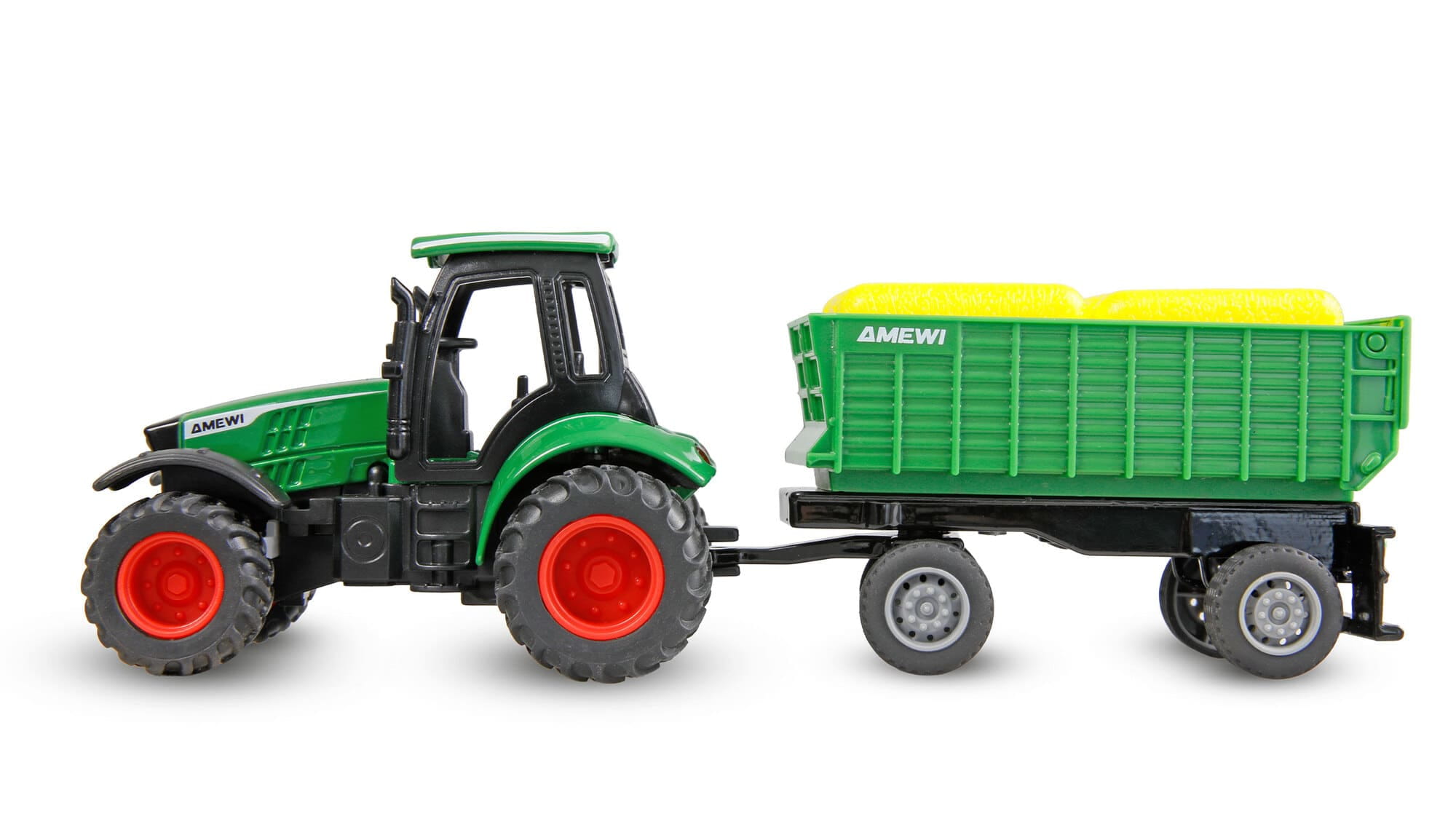 Amewi RC Traktor aus Metall 1_64 mit Anhaenger Gruen