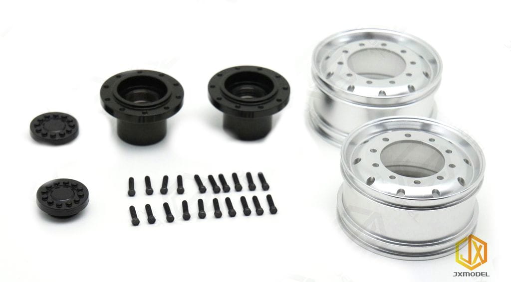JXModel 1:14 Alufelgen vorne für Breitreifen JXModel 1_14 Alufelgen vorne fuer Breitreifen - RC-Zubehoer