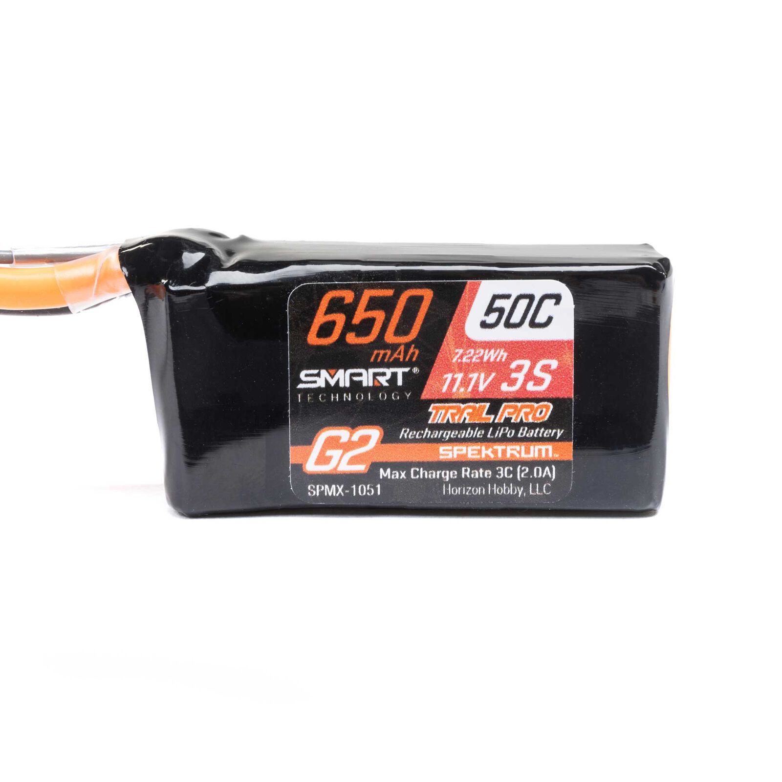 Spektrum Lipo Akku 11_1V 650mAh 3S 50C Smart G2 Trail Pro IC2 - RC-Zubehoer