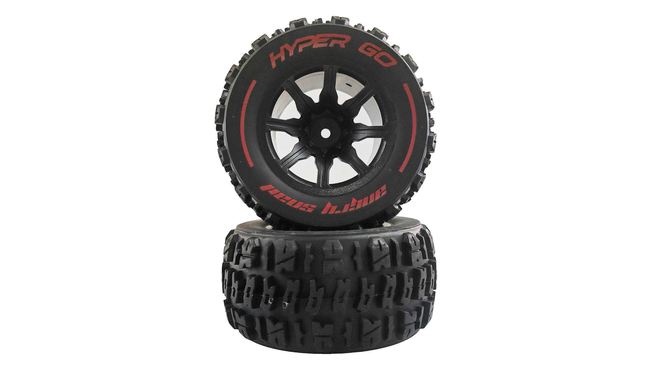 Amewi Reifen Komplettraeder Hyper Go 1_14 Truggy_ 2 Stueck - RC-Zubehoer