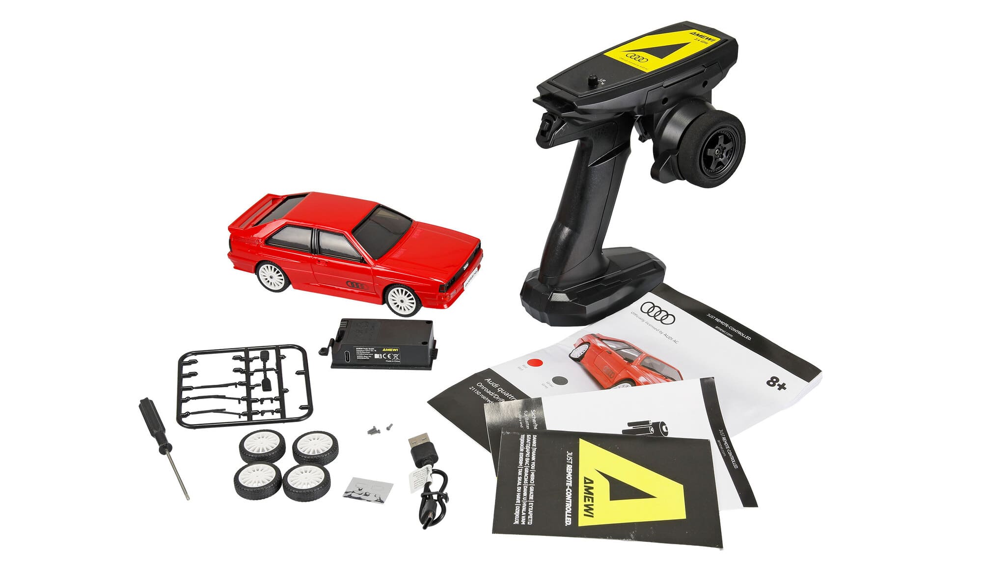 Amewi Audi quattro 1980 RC Drift Auto 4WD 1_28 rot