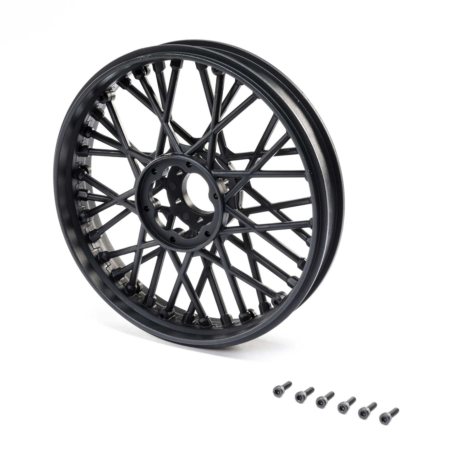 Losi Front Wheel Set Black: Motorrad Promoto-MX