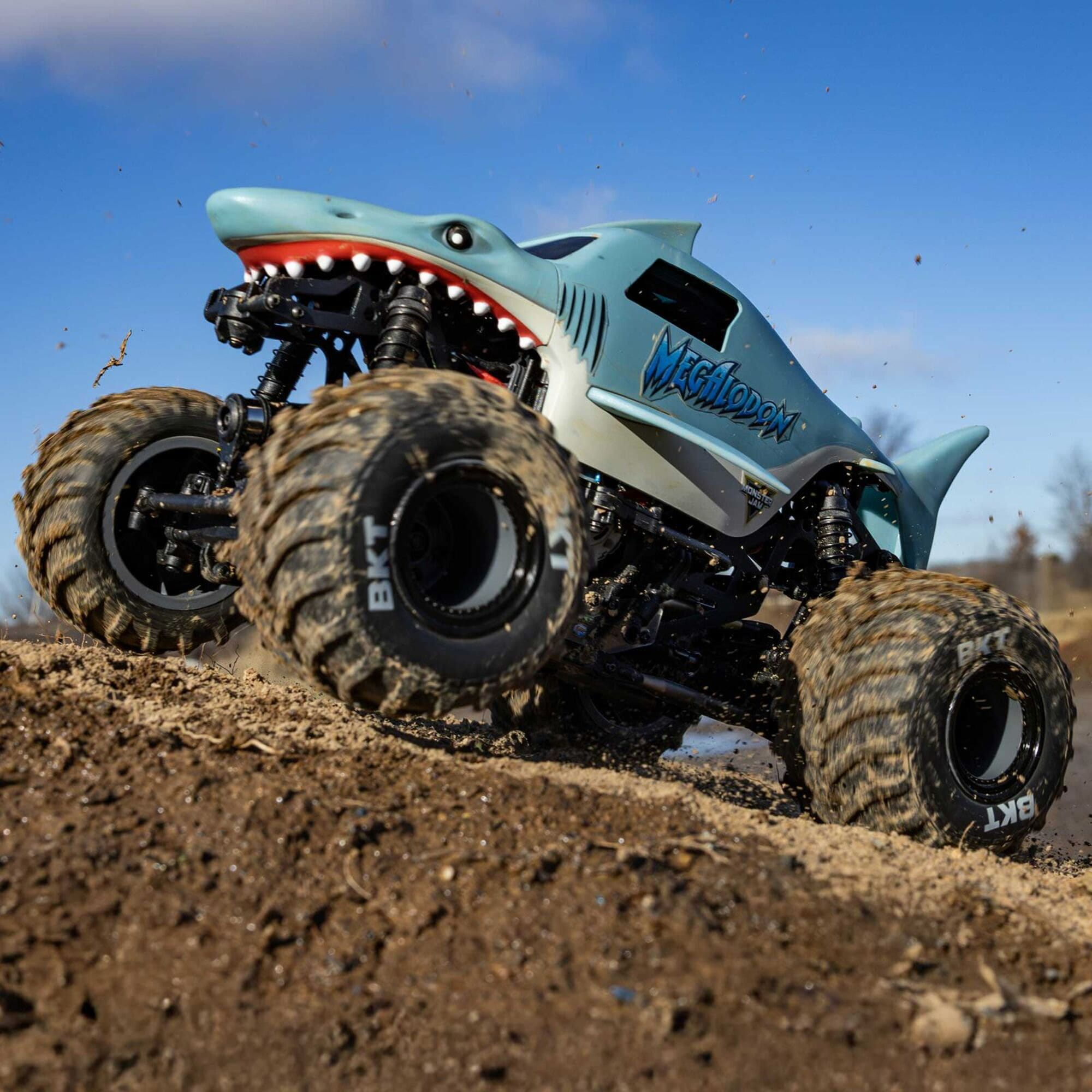 Losi Mini LMT Megalodon 4x4 RTR Monster Truck mit Akku Losi Mini LMT Megalodon 4x4 RTR Monster Truck mit Akku und Ladegeraet