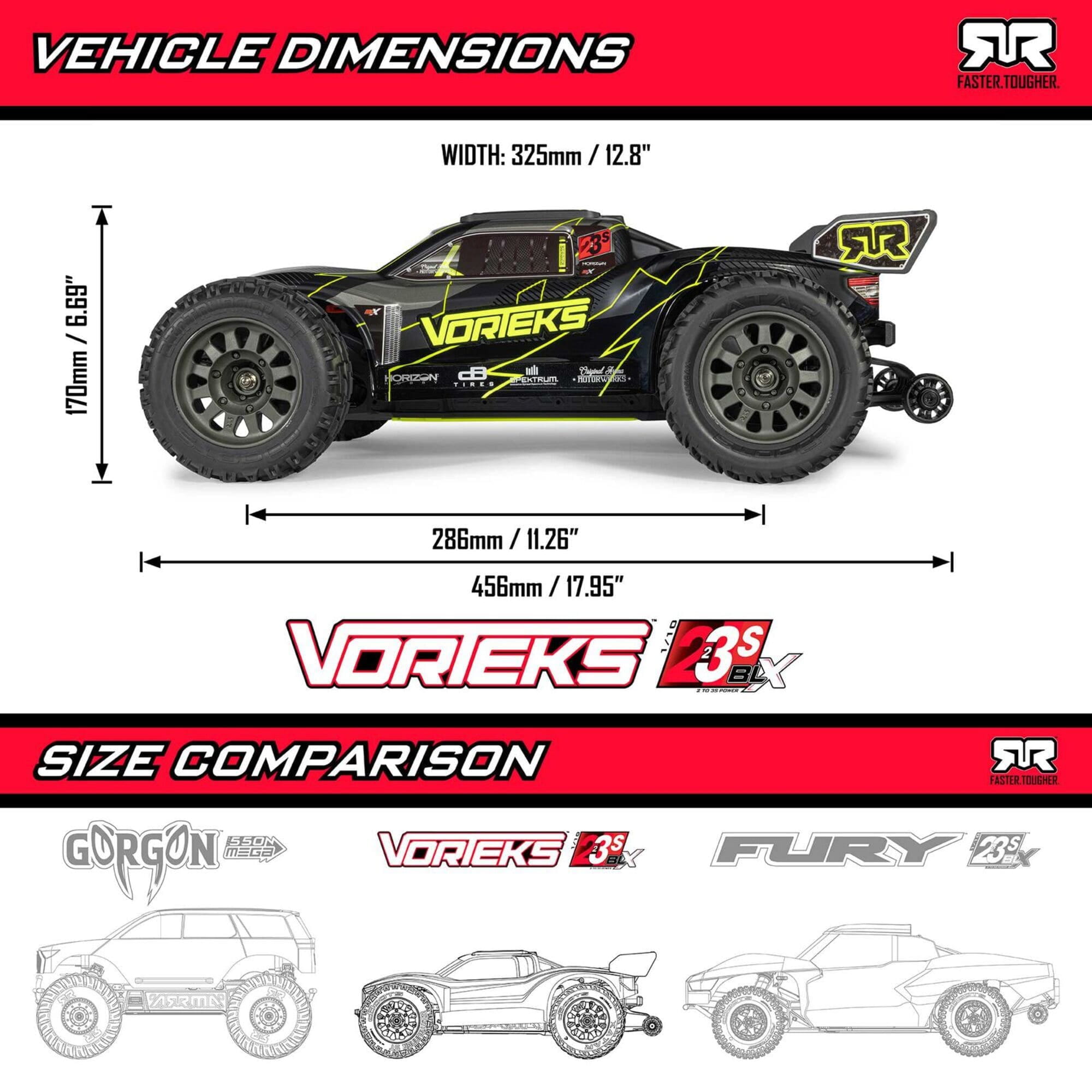 Arrma VORTEKS 223S Stadium Truck Blau RTR