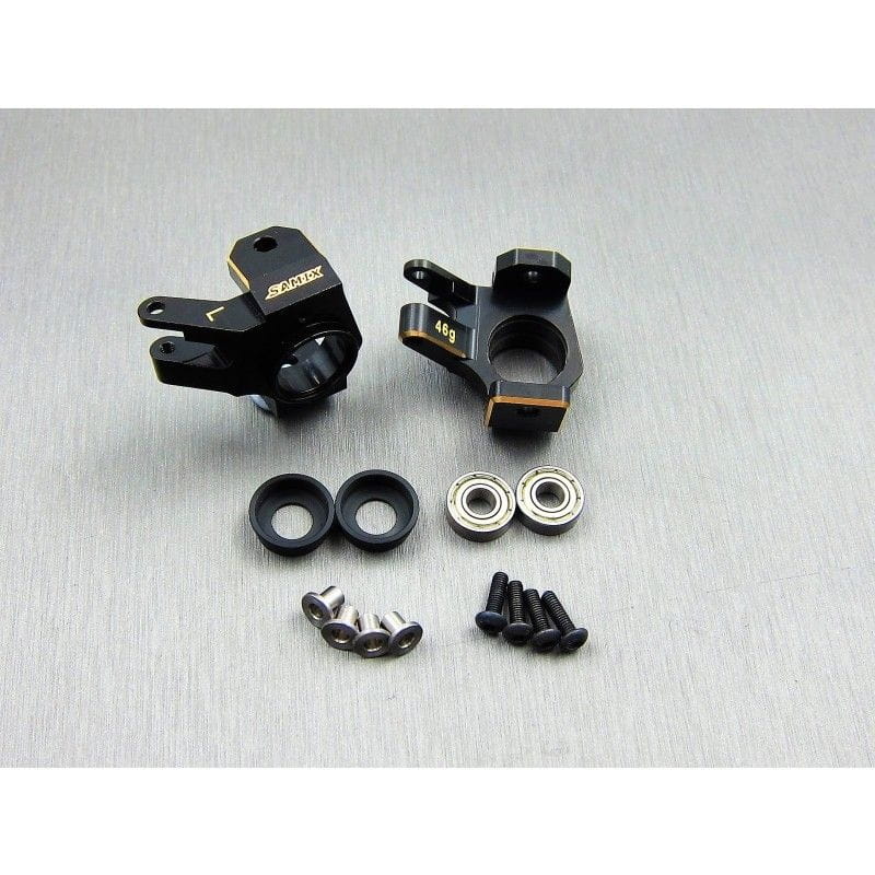 SAMIX Messing Lenkhebel verstärkt schwarz für Axial SCX10-2
