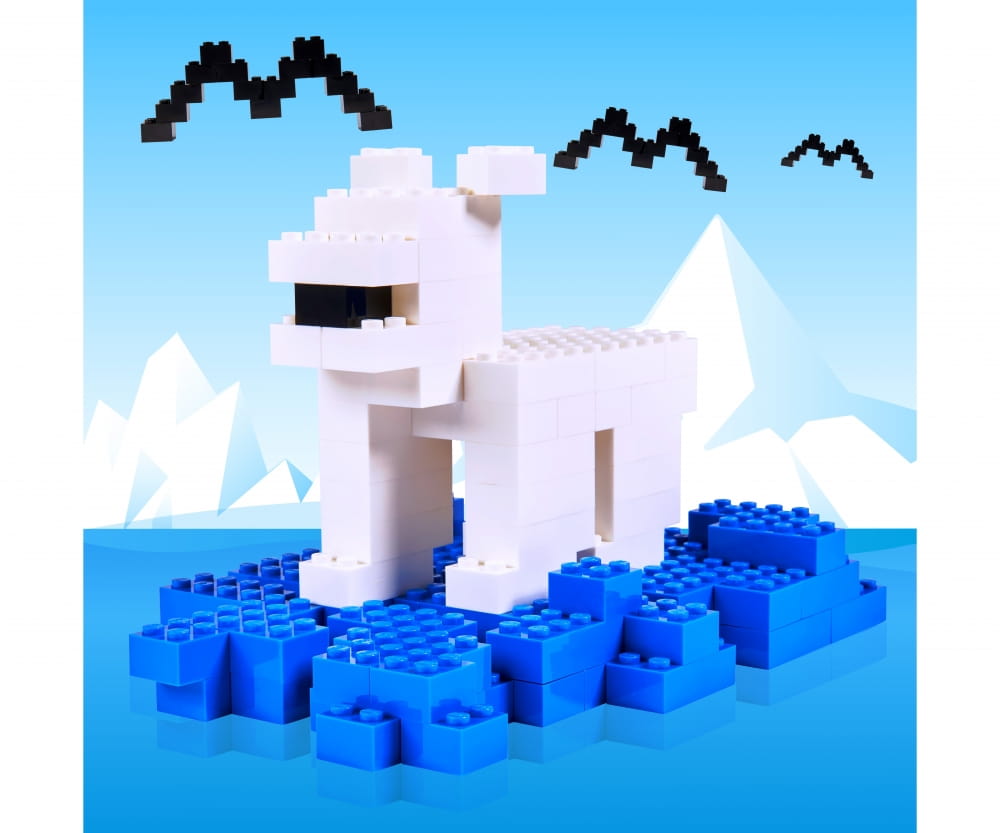 Simba Blox Bausteine 40 weiße 8er Steine in Dose