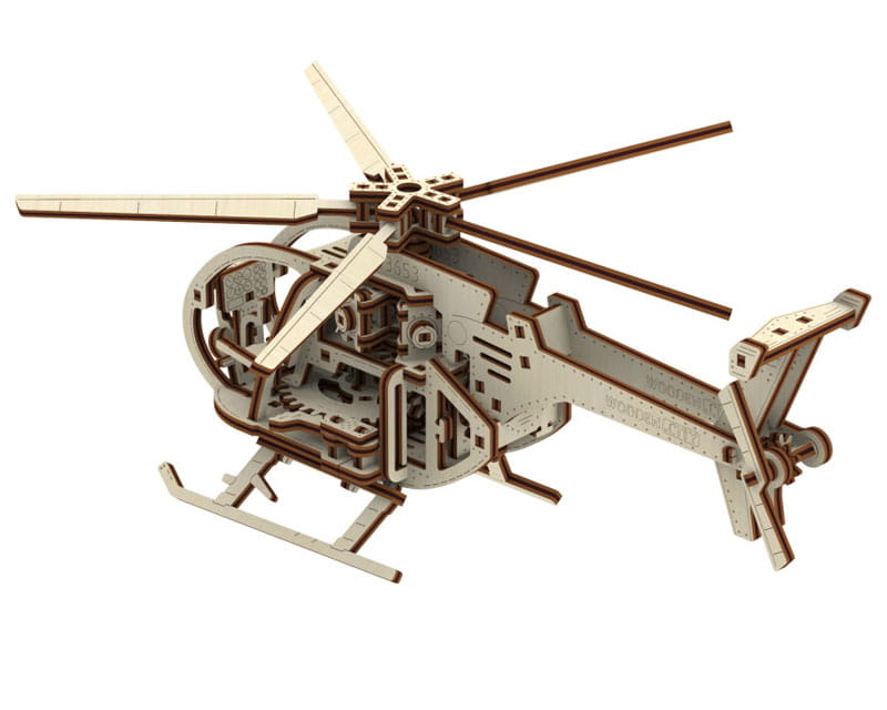 Krick Hubschrauber 3D-tec Holz Bausatz 194 Teile