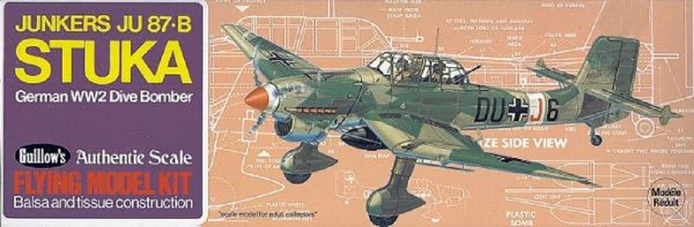 Guillow's Freiflugmodell Junkers JU-87B Stuka Wurfgleiter Balsabausatz Guillow's Freiflugmodell Junkers JU-87B Stuka Wurfgleiter Balsabausatz