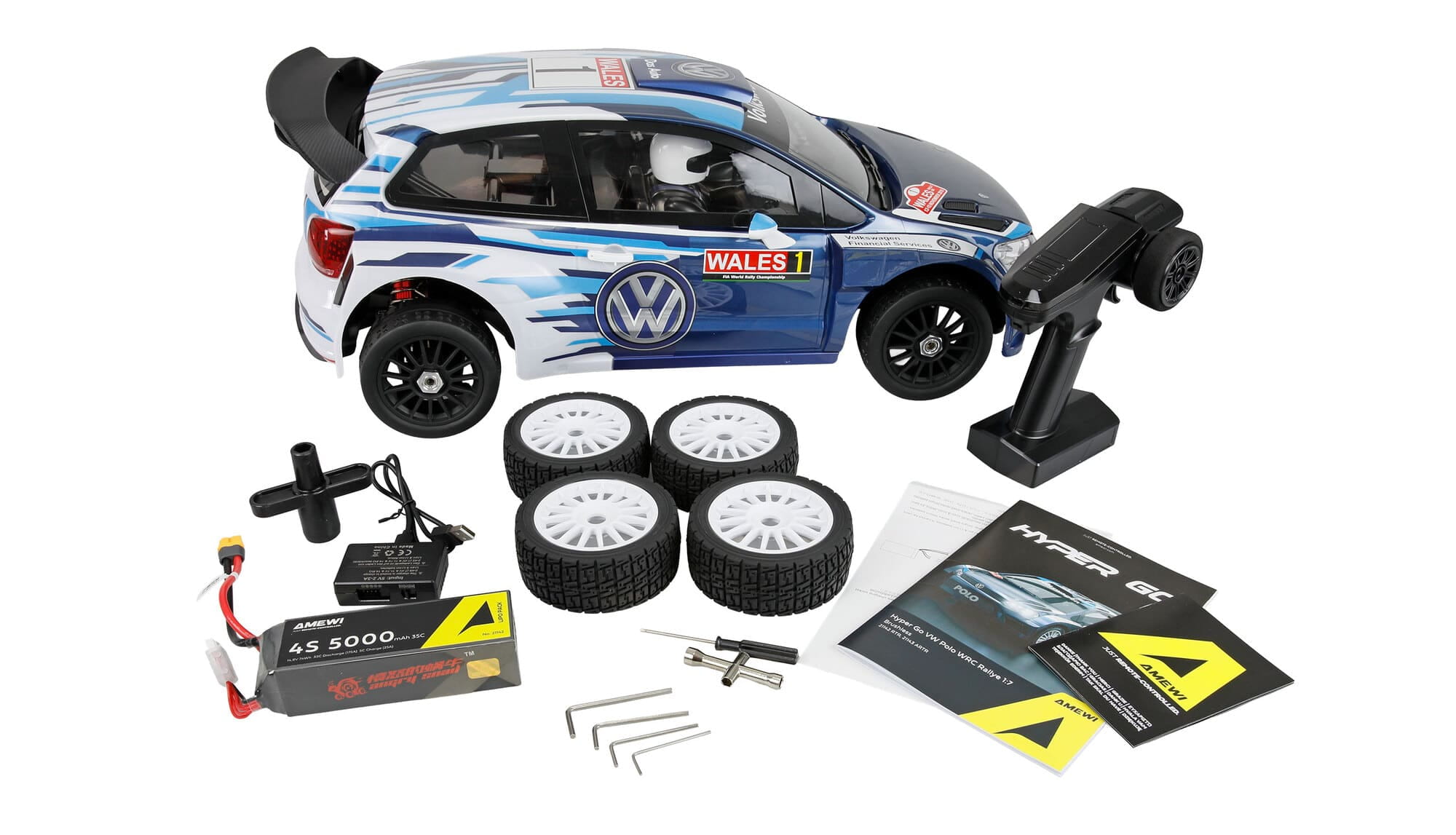 Amewi Hyper Go VW Polo WRC RC Rallyeauto Brushless 4WD 1_7