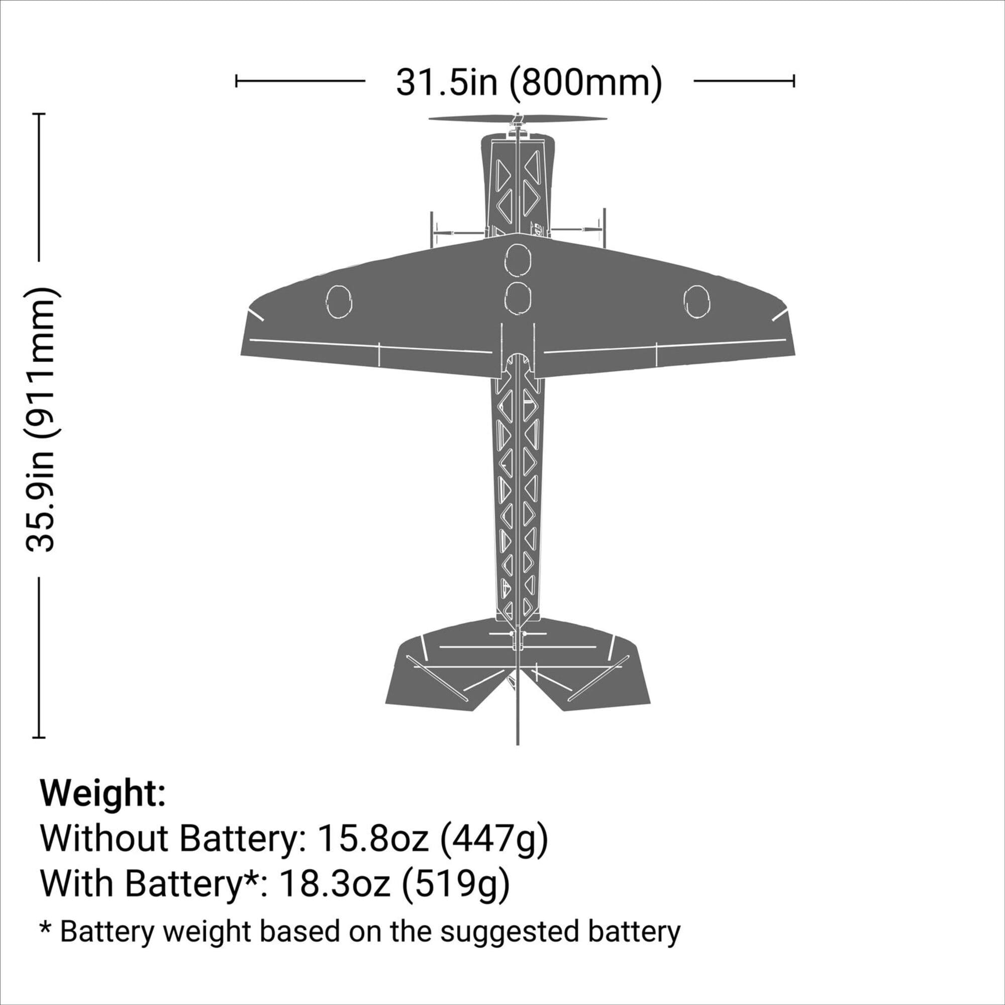E-flite 4-Site 3D FF 800mm PNP Shockflyer RC Flugzeug_