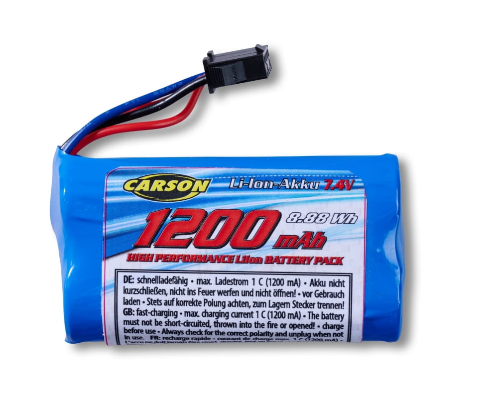 Carson 7_4V 1200mAh Li-Ion Akku JST4 - RC-Zubehoer