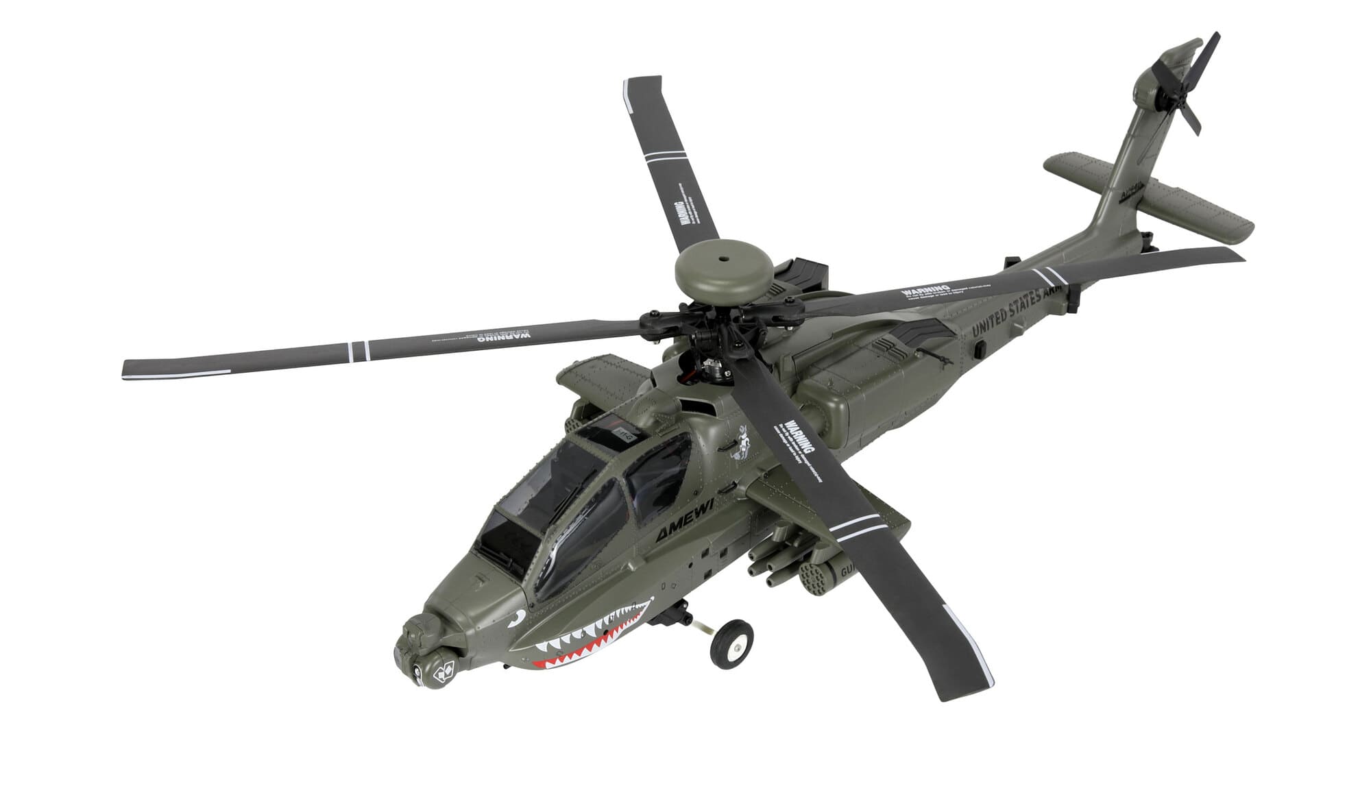 Amewi Apache AH-64D 6G_3D RTF Helikopter mit Transportkoffer