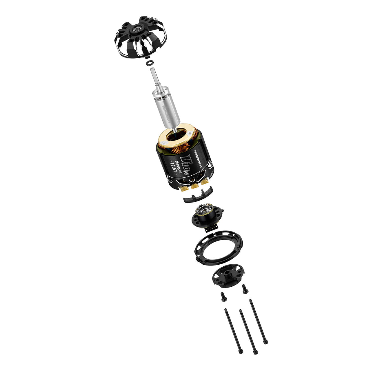 Hobbywing Xerun V10 Brushless Motor G4R _2-3s_ 17.5T Sensored fuer 1_10 - RC-Zubehoer