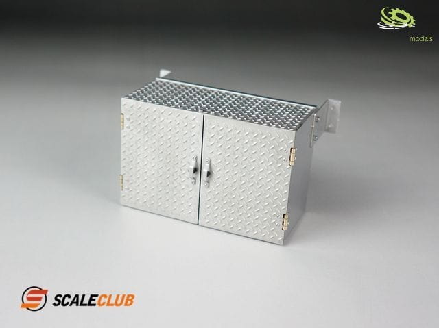 ScaleClub 1:14 Staubox 90mm mit Doppeltüren Riffelblech V2A ScaleClub 1_14 Staubox 90mm mit Doppeltueren Riffelblech V2A - RC-Zubehoer