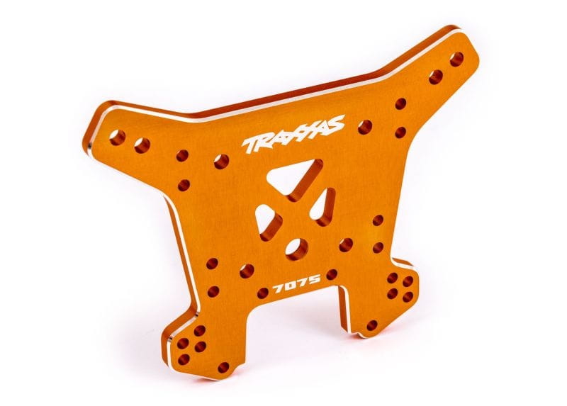 Traxxas Daempferbruecke hinten 7075-T6 Alu orange eloxiert - RC-Zubehoer