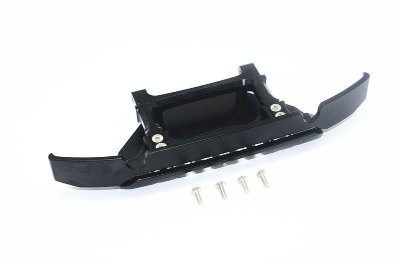 GPM Alu Bumper vorn mit Unterschutzplatte schwarz fuer Traxxas TRX4 G500 - TRX6 - RC-Zubehoer