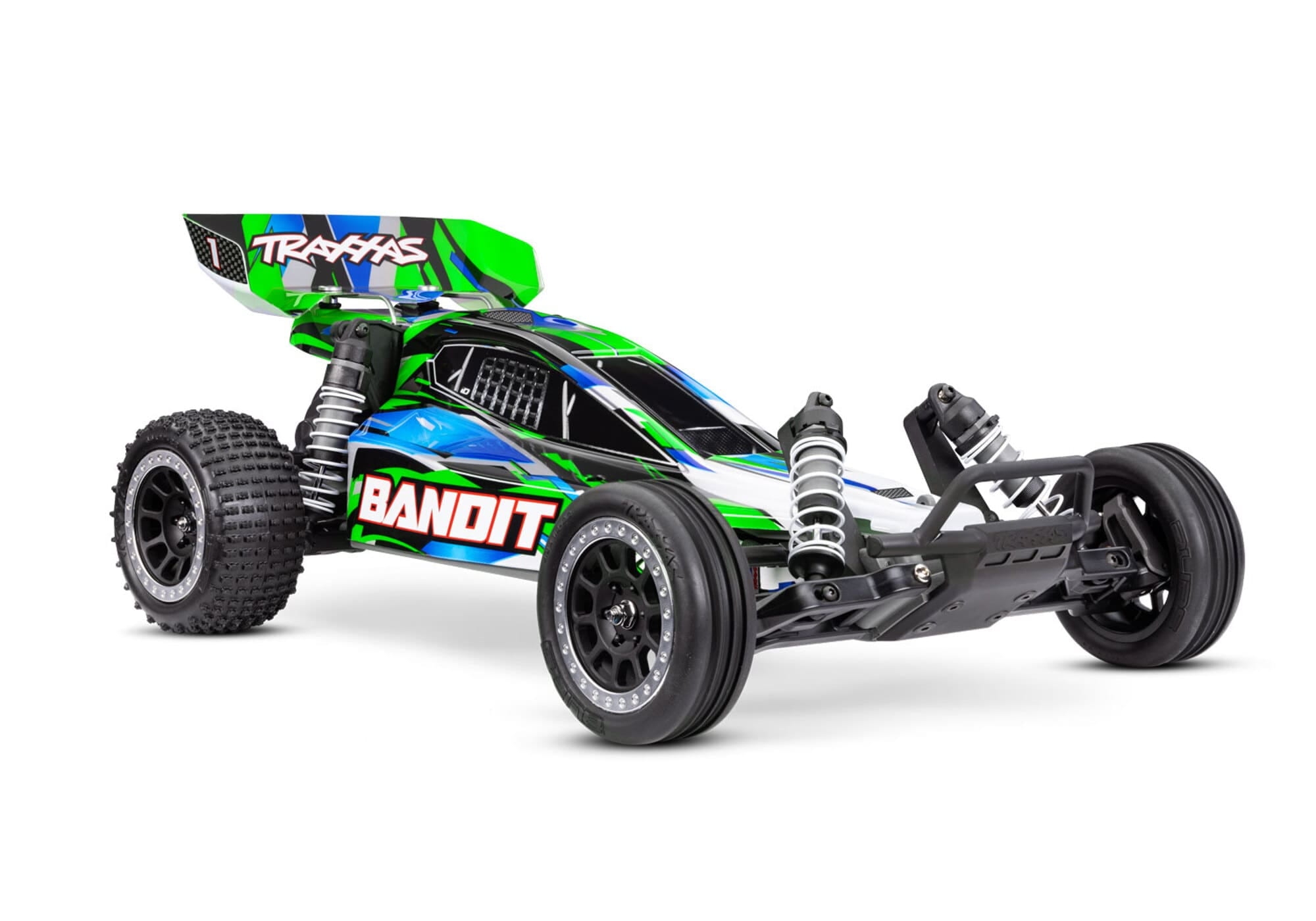 Traxxas Bandit Gruen 1_10 2WD Buggy RTR mit Akku und USB-C Schnelllader