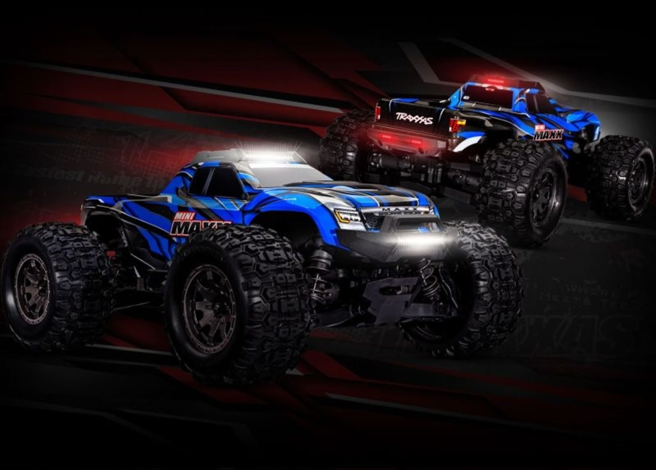 Traxxas Mini Maxx 4x4 Brushless Monstertruck RTR Blau 50km h Traxxas mini maxx 4x4 brushless monstertruck rtr blau 50km h