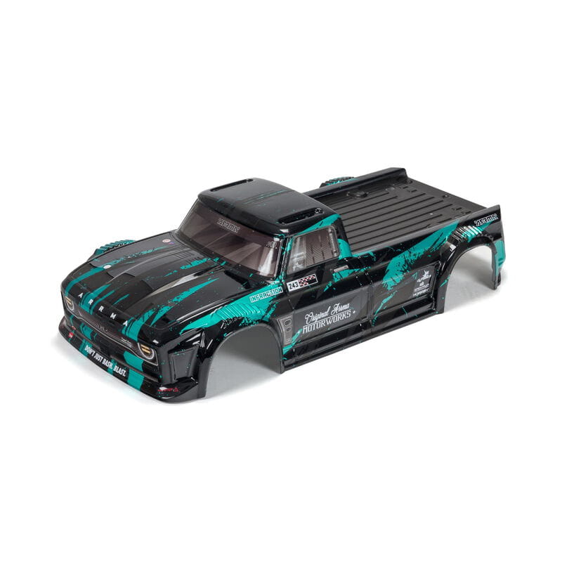 Arrma RC Car INFRACTION 4X4 3S BLX Finished Karosserie Black_Teal - RC-Zubehoer