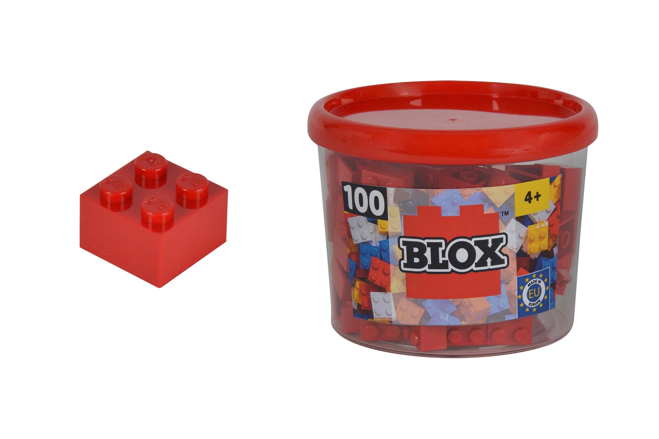 Androni Bausteine Blox 100 rot 4er Steine in Box
