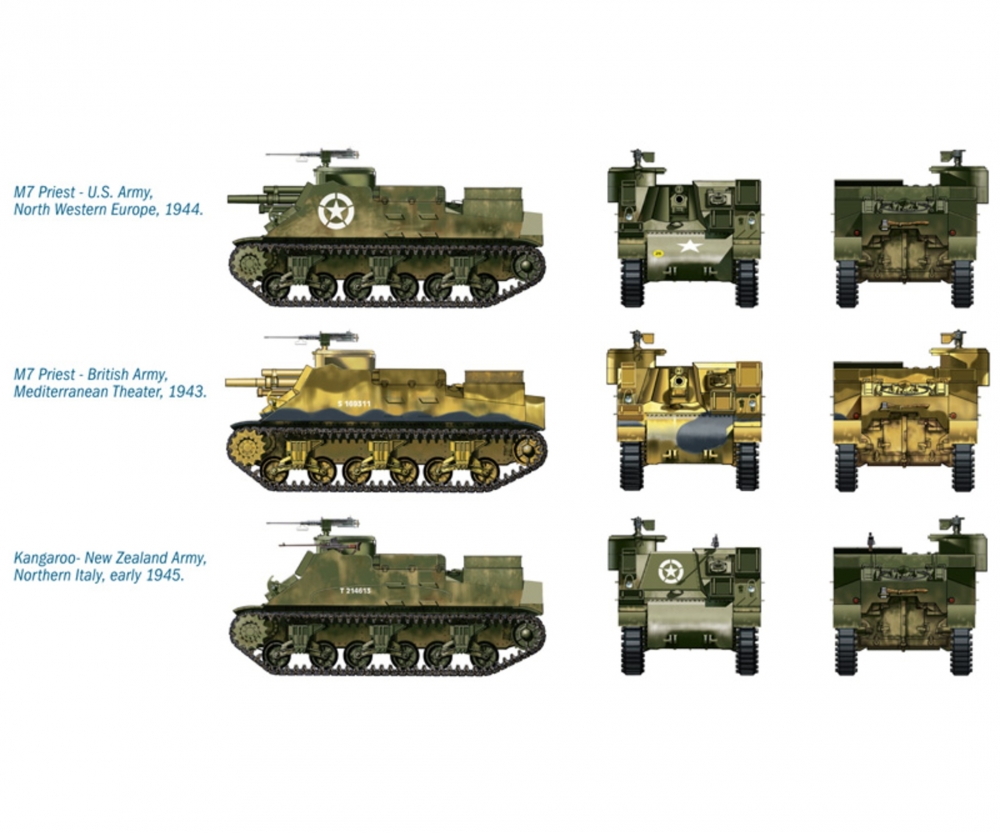 Italeri 1_72 US M7 Priest 105mm Kang_ Fa. Ass Kit - RC-Zubehoer
