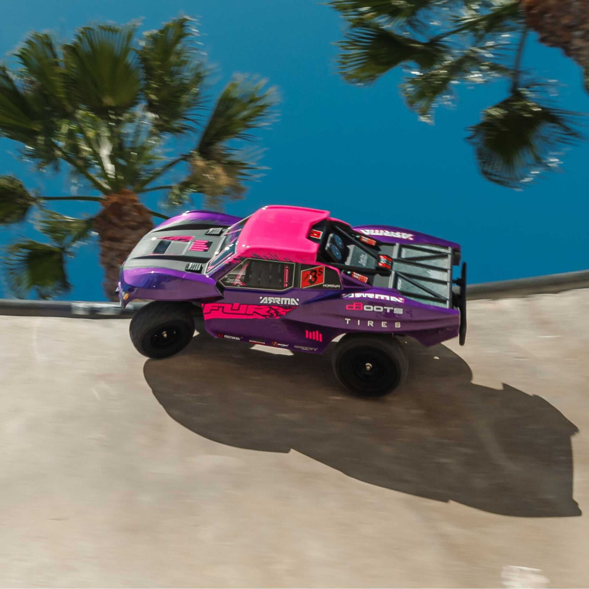 Arrma 1_10 FURY 223S DSC 2WD RTR Brushless Short Course Truck Lila Ersatzteil