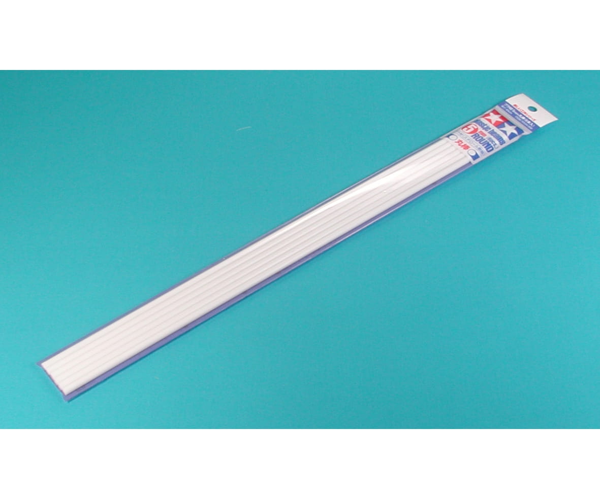 Tamiya Rundprofil 5mm (6) 400 mm weiß Kst. Tamiya Rundprofil 5mm (6) 400 mm weiß Kst.