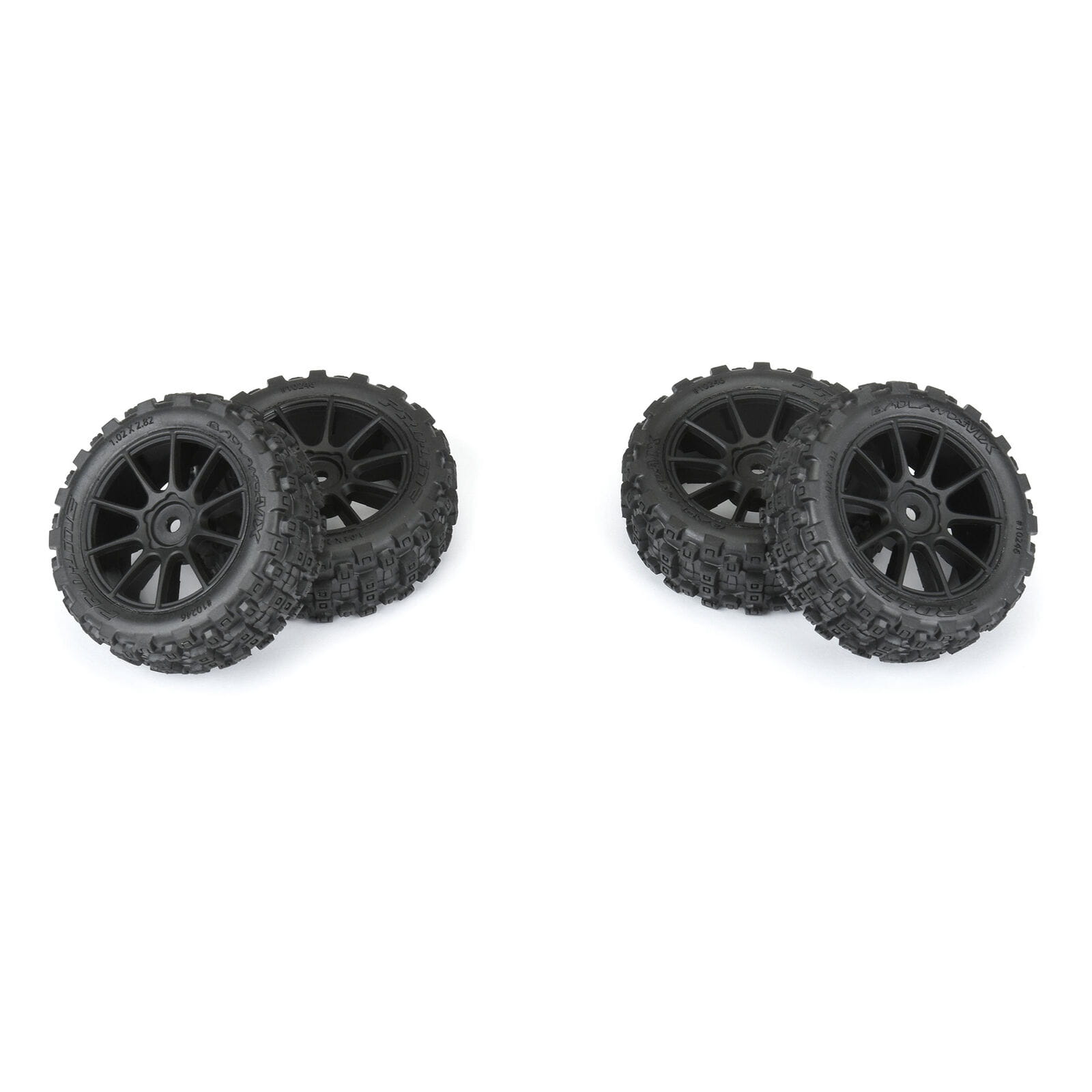 Proline Badlands MX 1.9 Buggy Reifen MTD Mach-10 Black Wheels_ Typhon GROM - RC-Zubehoer