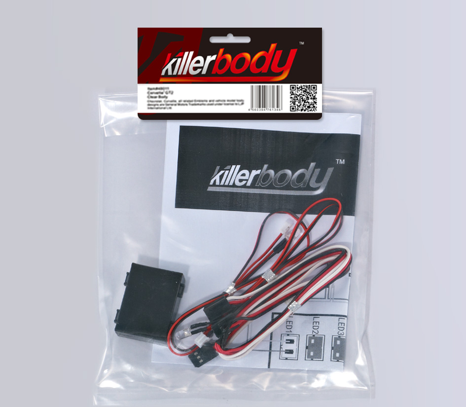 Killerbody LED Licht Set _4 LED`s_ mit Kontroller Box - RC-Zubehoer