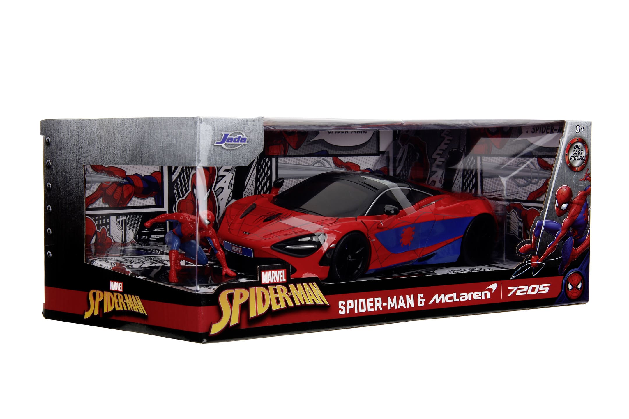Jada Marvel Spider-Man McLaren 720S 1_24 Modellauto mit Spider-Man Figur