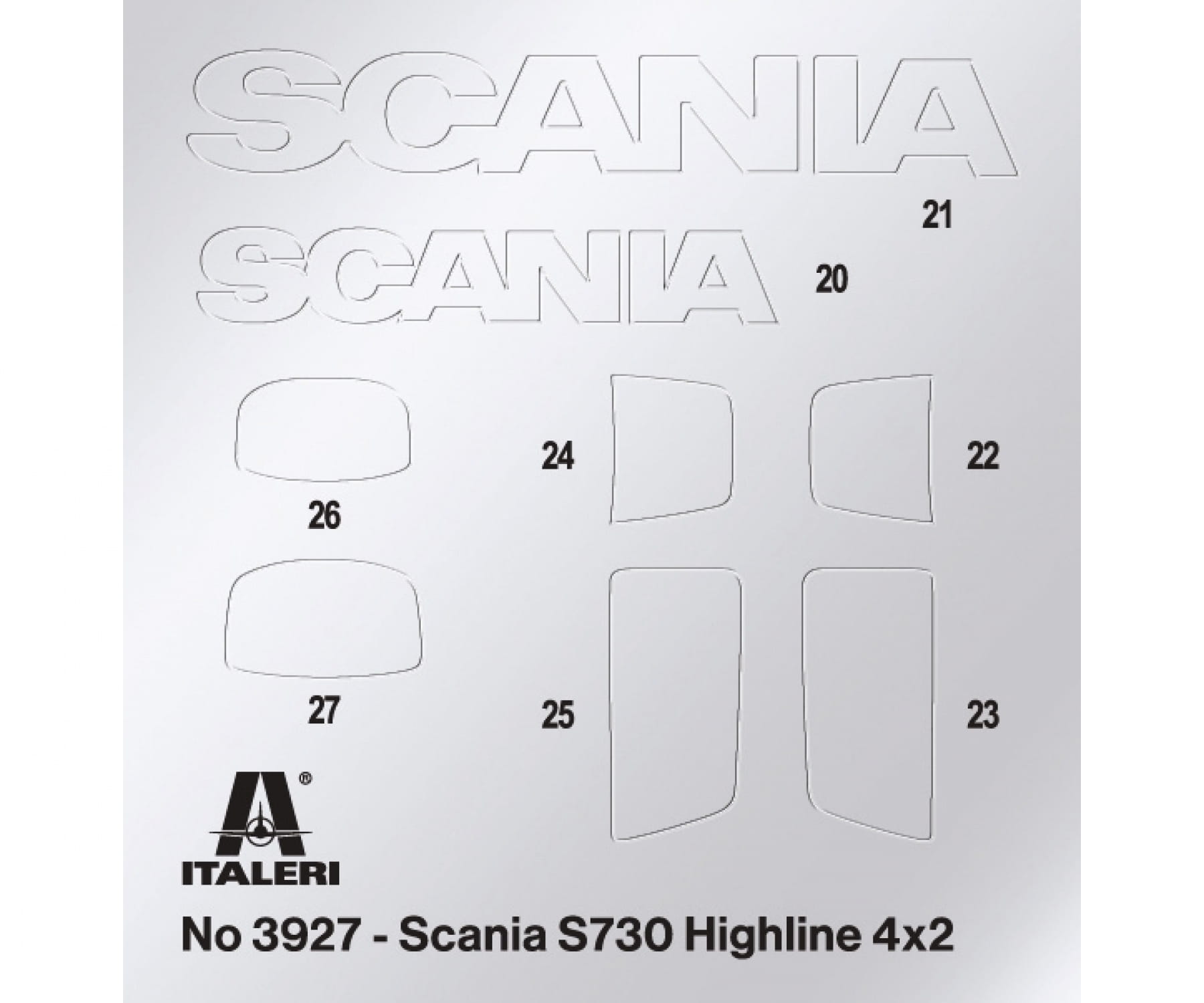 Italeri 1:24 SCANIA S730 Highline 4x2 Truck Plastik Modellbau Bausatz