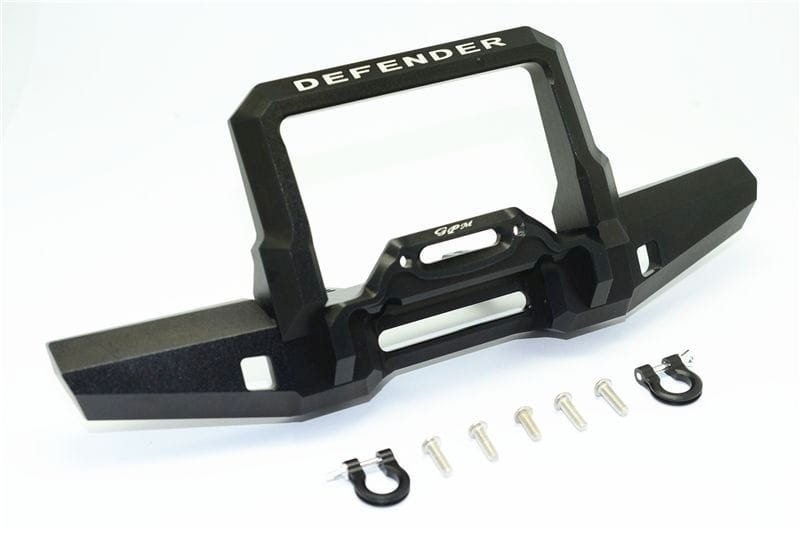 GPM Alu Bumper vorn mit D-Rings schwarz fuer Traxxas TRX4 Defender - RC-Zubehoer