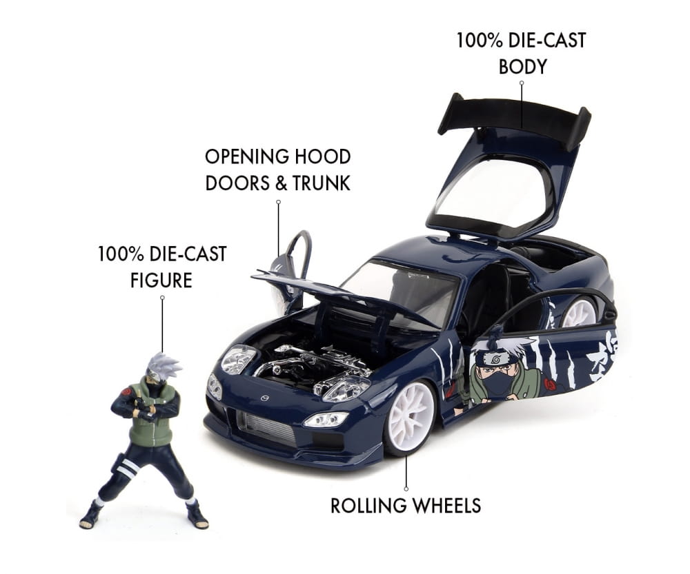 Jada Naruto 1993 Mazda RX-7 1:24 Modellauto