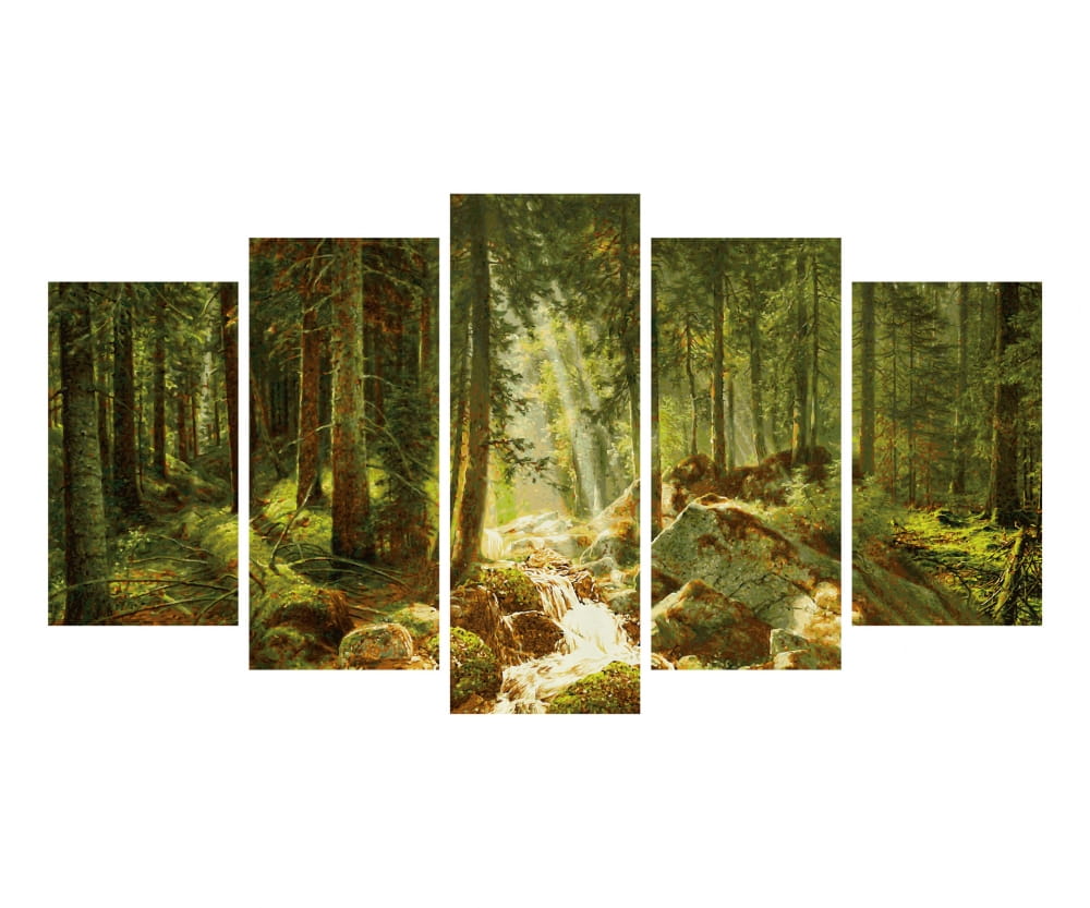 Schipper Malen nach Zahlen Unser Wald Polyptychon 5-teilig 132 x 72 cm