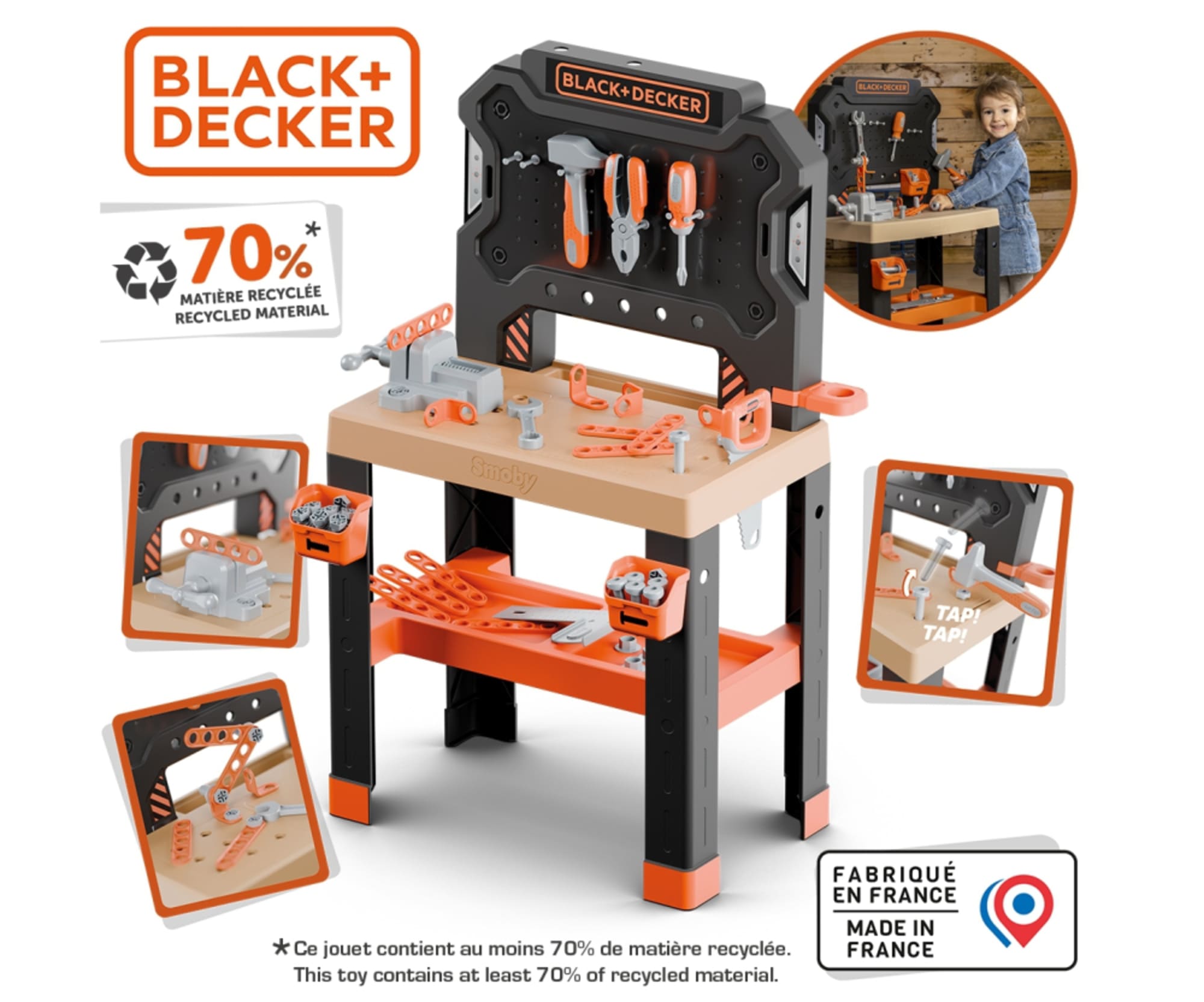 Smoby Black_Decker Werkbank